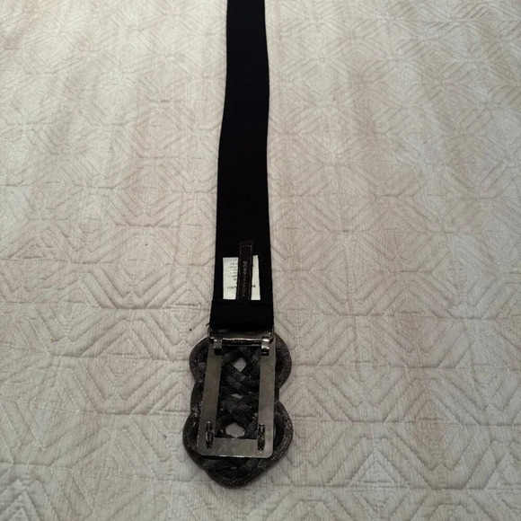 Silver and Black Stretchable Belt, BCBG  MaxAzria, Size S/M - Picture 2 of 4